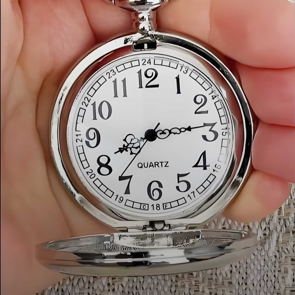 To My Brother, The Greatest Gift, Pocket Watch Design - Personalized Silver Plated Pocket Watch - FAM048_SWATCH