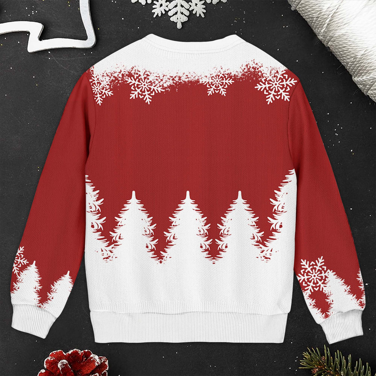My Favorite People Call Me Grandma, Snowman and Snowflakes Design - Personalized Custom Ugly Sweatshirt, Unisex Wool Jumper - GRM096_TWS