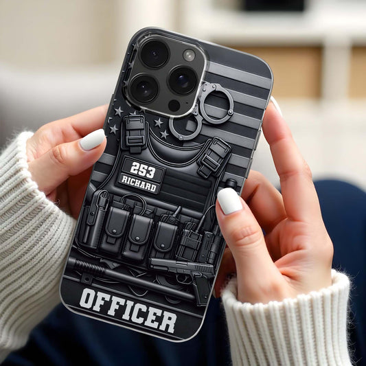 For Officers, Tactical Gear Design - Personalized Clear Phone Case - OFC040_PHC