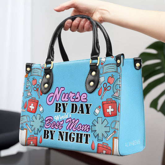 Nurse 04 - Personalized Custom Leather Handbag - nurse04