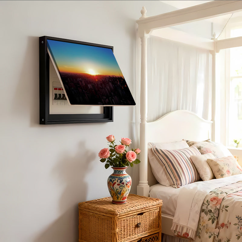 2pcs City Skyline Sunset Pattern, Self-Adhesive Electric Meter Box Sticker, Living Room Fashion Wall Decal, Self-Stick 2D Flat Decorative Cover Plate Creative Wall Sticker Cover, Instant Peel-and-Stick Electric Meter Box Wrap, Suitable for Home