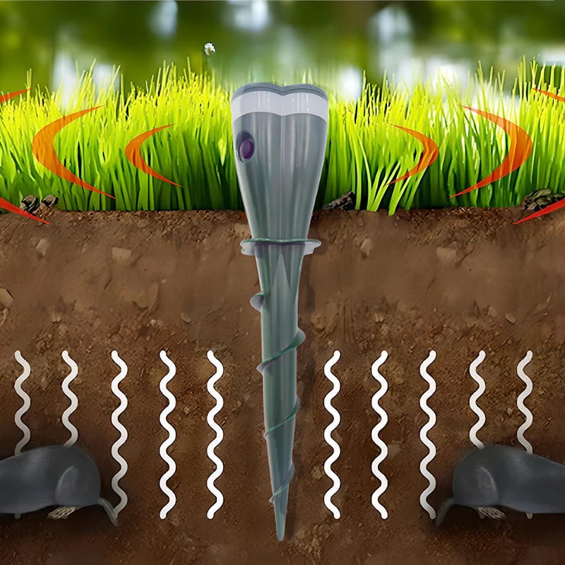 🌸Spring Sale 50% OFF🌸 Solar Powered Waterproof Screw Mole Repellent