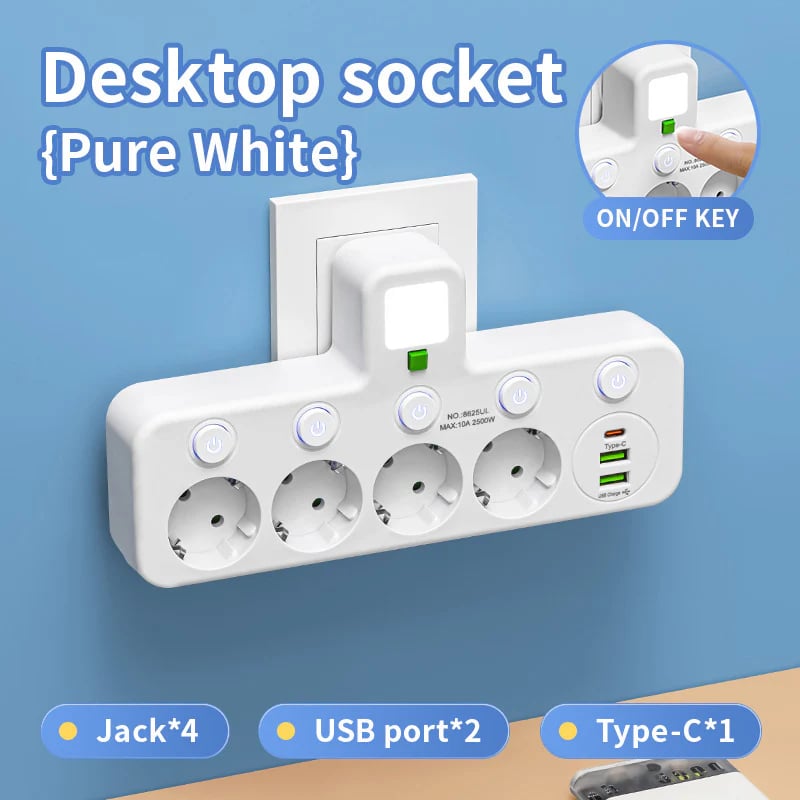 Smart Power Strip with USB Ports