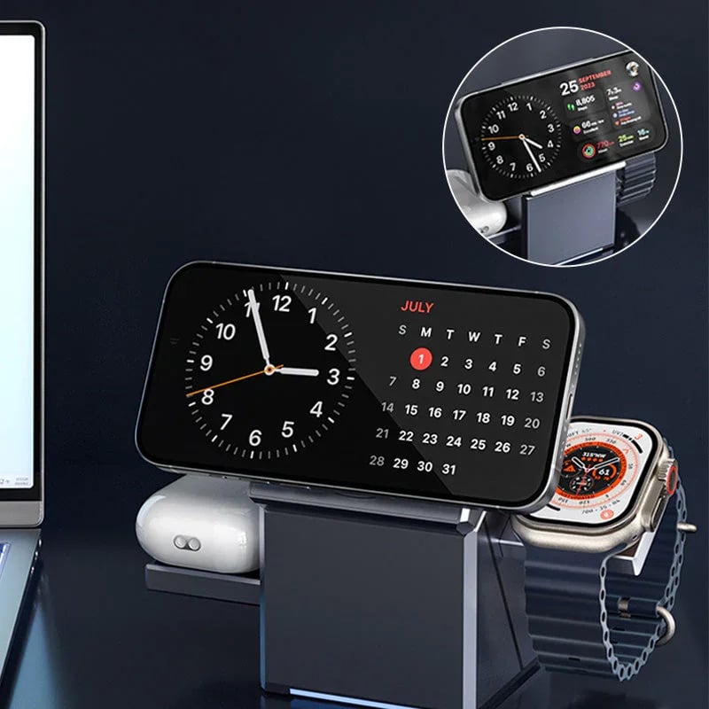 58 % OFF🔥Hot Sale Offers-3-in-1 Foldable Magnetic Wireless Charging Station