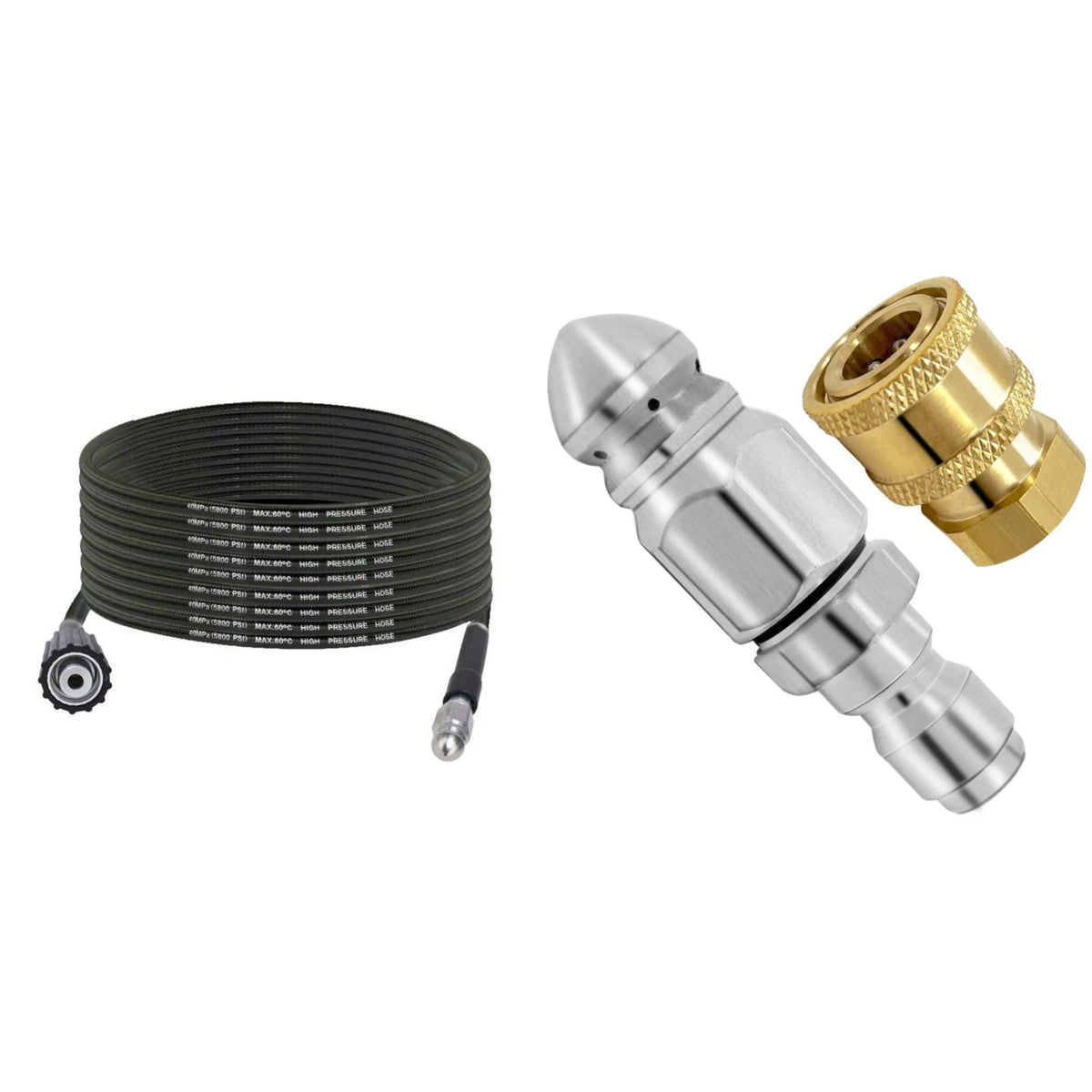 💧 Triple-layer burst-proof hose – PVC & stainless steel. Universal connector, easy install. Perfect for heavy-duty cleaning! 🚿🔧