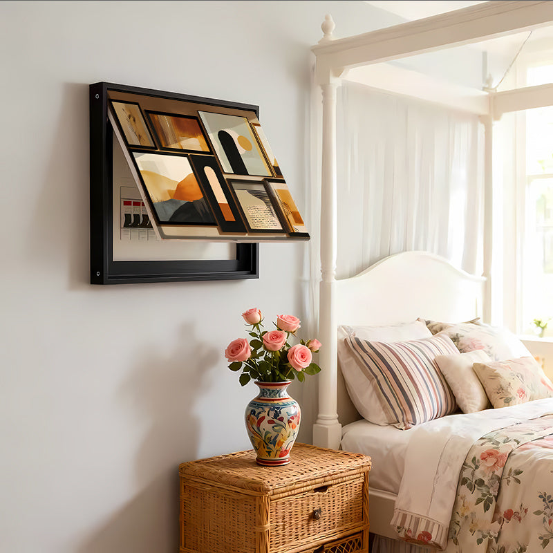 2pcs of Electric Meter Box Stickers, Stylish Wall Decor for The Living Room, Self-Adhesive, 2D Flat Decorative Cover Creative Wall Stickers to Conceal, Easy to Peel And Stick Electric Meter Box Wraps