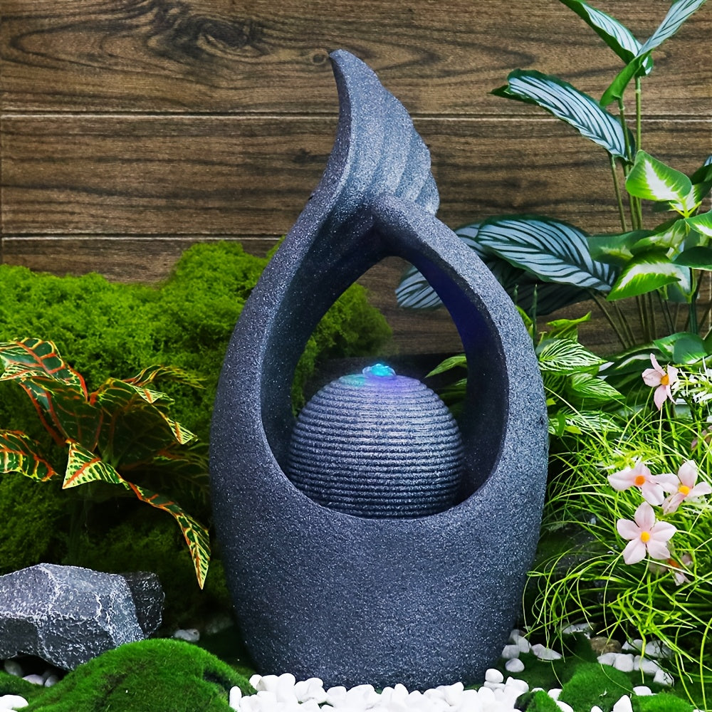 19-inch Tall Fountain Ornament, A Creative Gift Suitable for Halloween And Christmas, A Unique Zen Meditation Fountain Ornament
