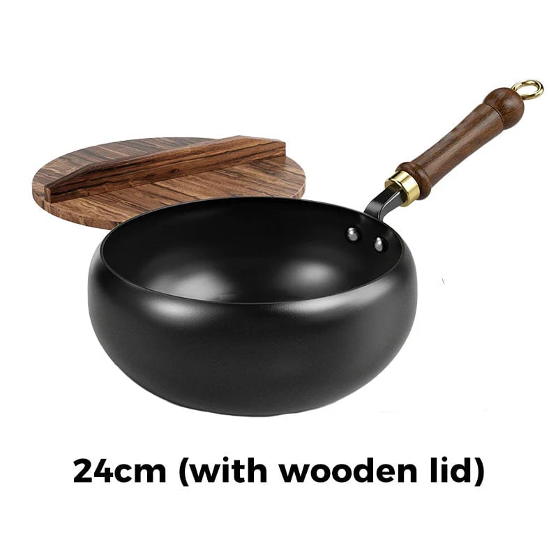 🍳Uncoated Thick Iron Pot