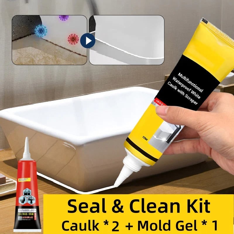 ✨Buy 2 Get 1 Free✨Multifunctional Waterproof White Caulk with Scraper