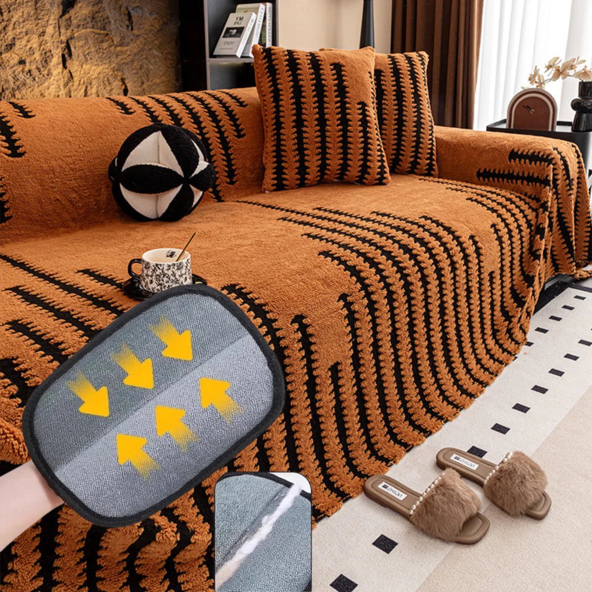 📢📢50% OFF !!⏰⏰Soft Plush Non-Slip Couch Cover