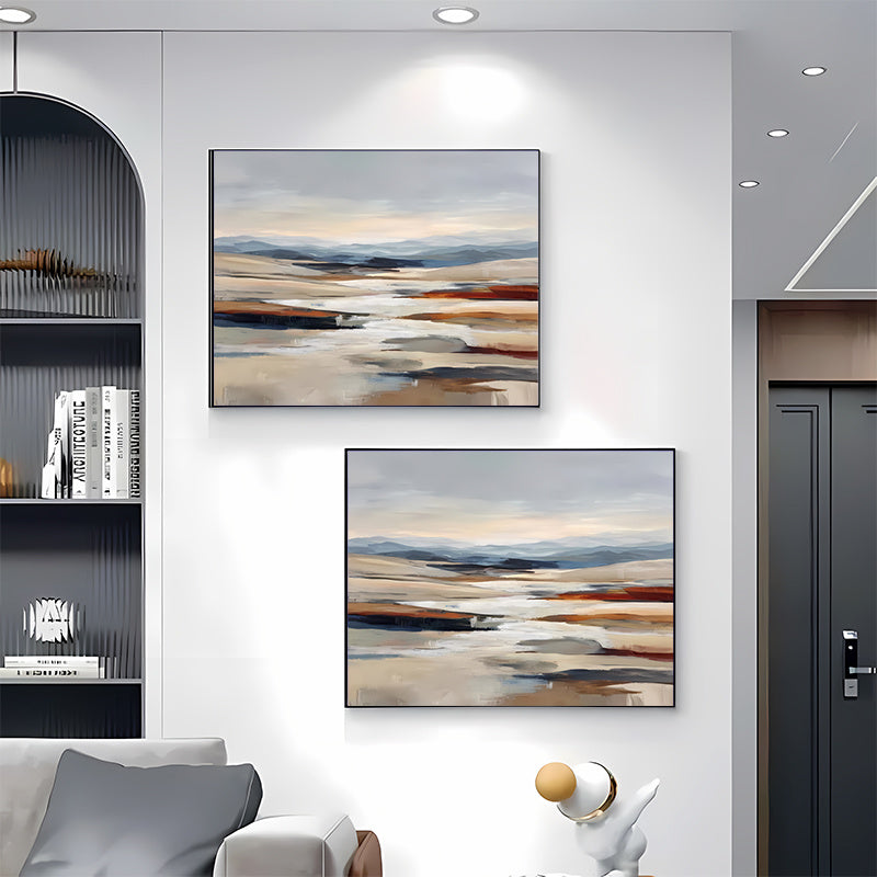 2pcs Electric Meter Box Stickers, Living Room Fashion Wall Decals, Self-Adhesive, 2D Flat Decoration, Cover Plate Creative Wall Sticker Cover, Instant Peel-and-Stick Electric Meter Box Wrap, Suitable for Home and Office Electric Meter Boxes