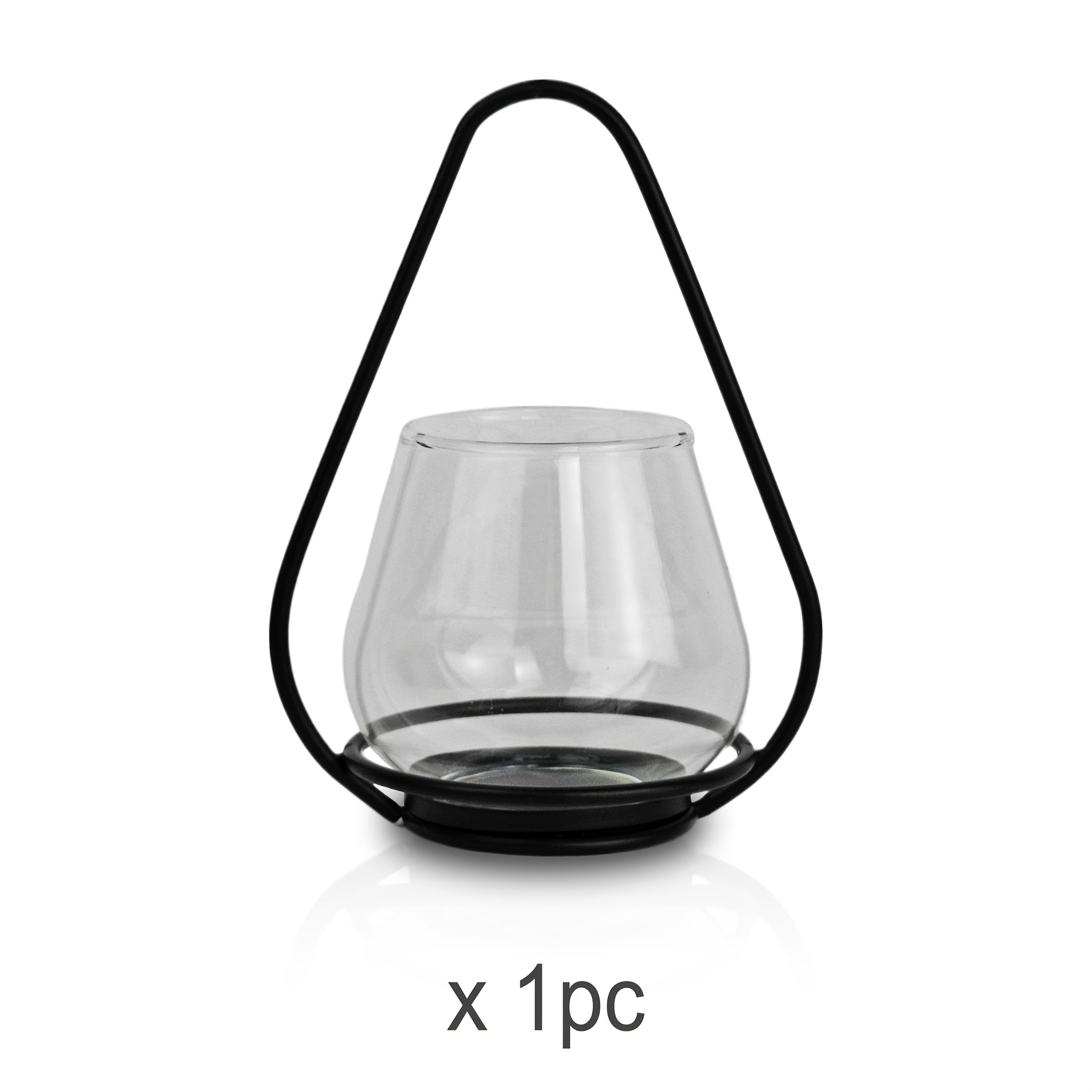 1\u002F2\u002F3pcs Metal Candle Holder Lantern, Black Lantern Candelabra, Vintage Hanging Candle Holder, Glass Candlestick Set, Wire Frame Candle Holder for Home Decor|Farmhouse|Christmas|Easter|Halloween|Hanukkah|Thanksgiving