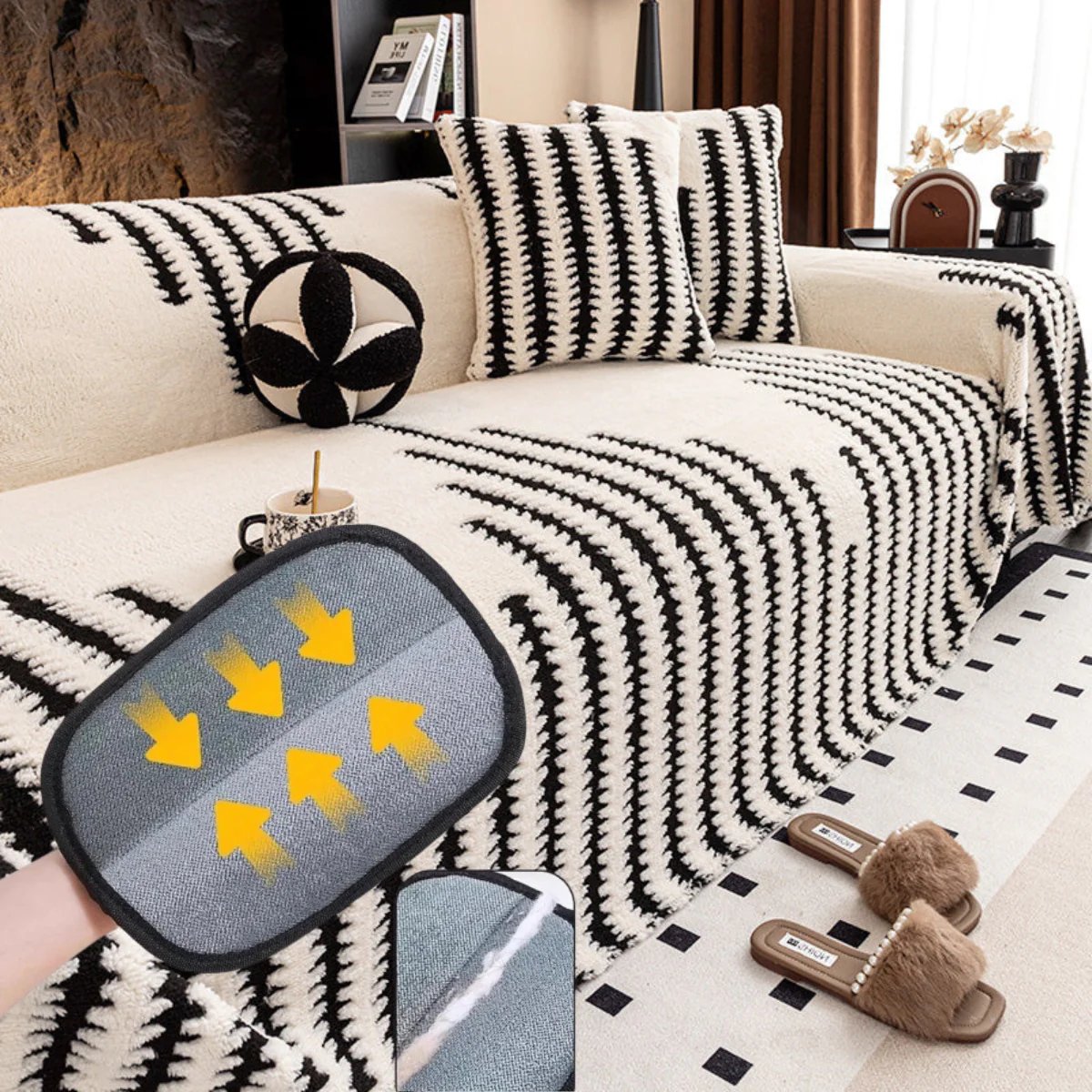 📢📢50% OFF !!⏰⏰Soft Plush Non-Slip Couch Cover