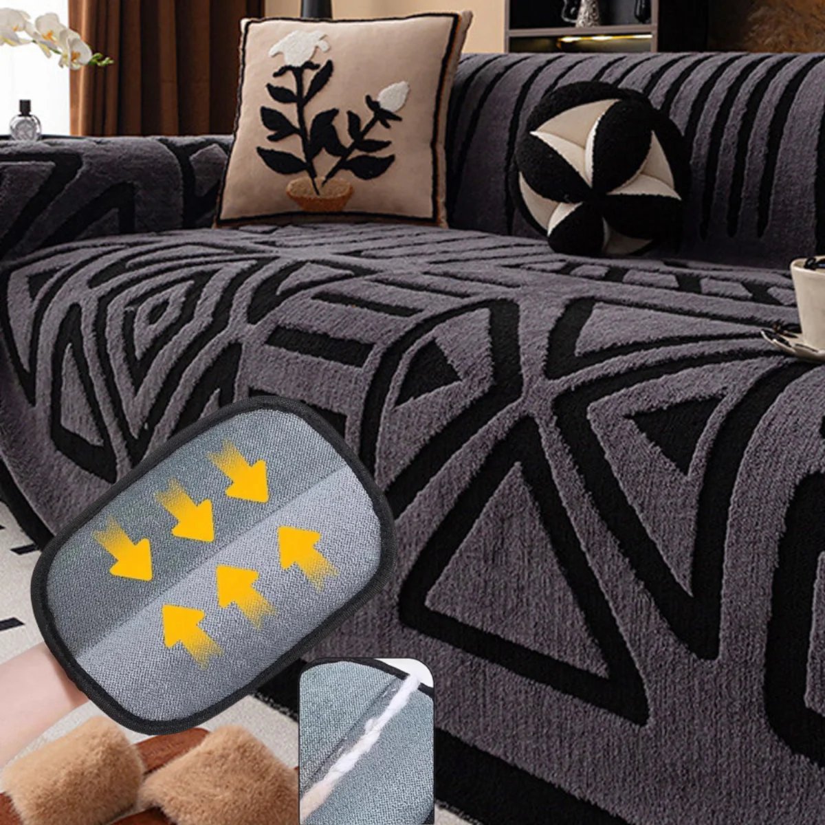 📢📢50% OFF !!⏰⏰Soft Plush Non-Slip Couch Cover