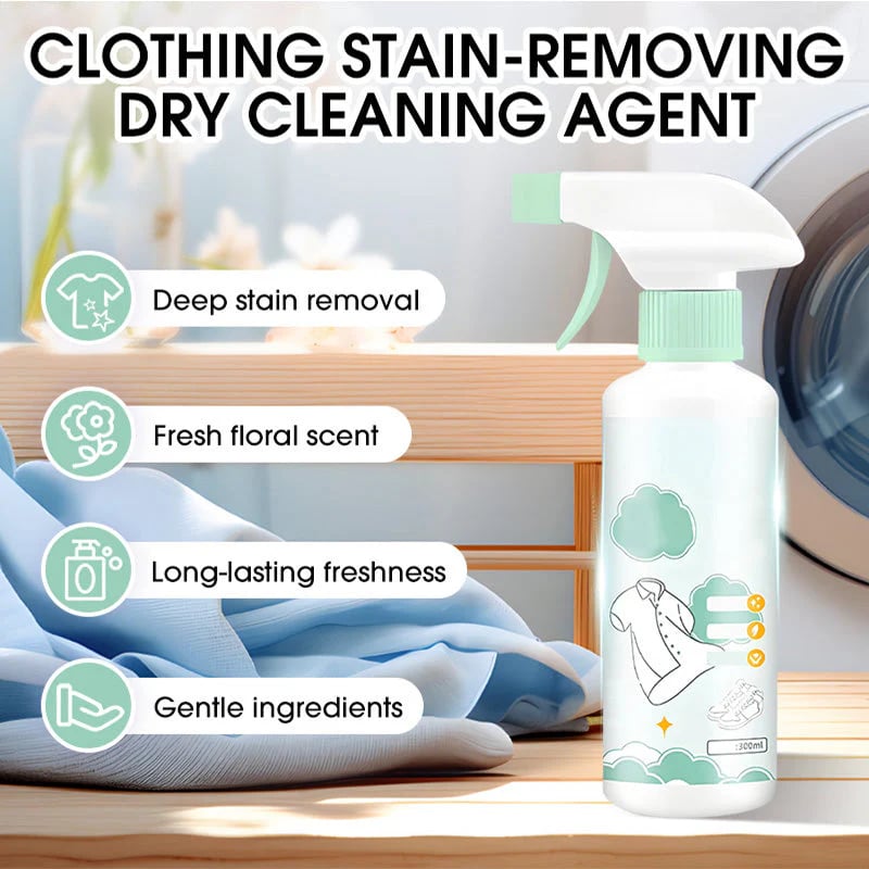🥳2026 HOT SALE🥳💞50K+ SOLD!🚨👔 Emergency Stain Savior! Clothing Dry-Cleaning Agent – Treat Stains Instantly, Avoid the Trip. ✨🌿