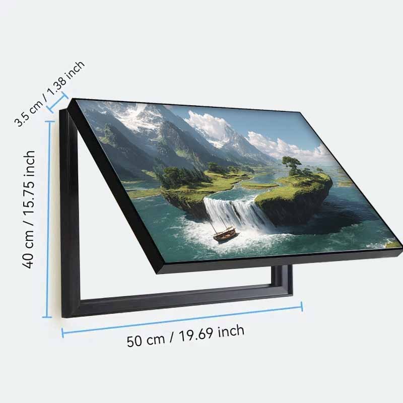 A Modern Minimalist 2D Decorative Socket Cover for an Electric Meter Box, Featuring a Natural Landscape Mural. It Enhances The Artistic Feel of Living Room And Bedroom Walls with a Hidden Design That Is Safe And Practical. Made from Durable Plastic