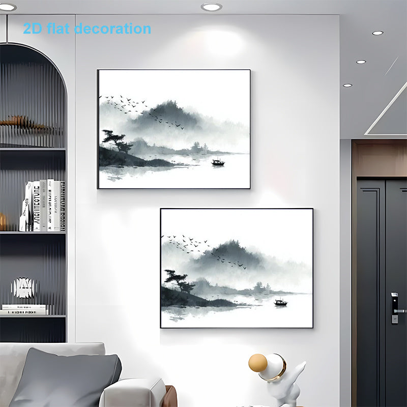 2pcs of Natural Scenery Wall Stickers - Stylish Decorative Stickers for Electric Meter Box Covers, 2D Flat Design, Easy to Apply And Remove Without Residue, Suitable for Decorating Electric Meter Boxes in Living Rooms Or Home Offices