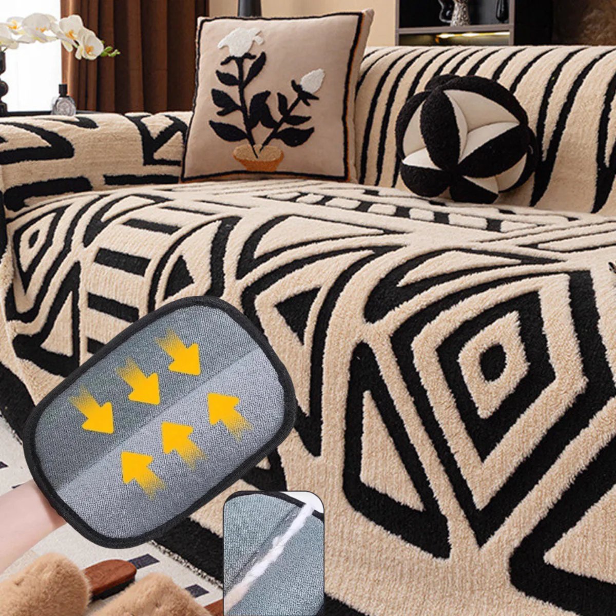 📢📢50% OFF !!⏰⏰Soft Plush Non-Slip Couch Cover