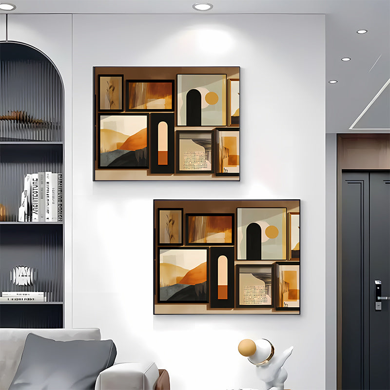 2pcs of Electric Meter Box Stickers, Stylish Wall Decor for The Living Room, Self-Adhesive, 2D Flat Decorative Cover Creative Wall Stickers to Conceal, Easy to Peel And Stick Electric Meter Box Wraps