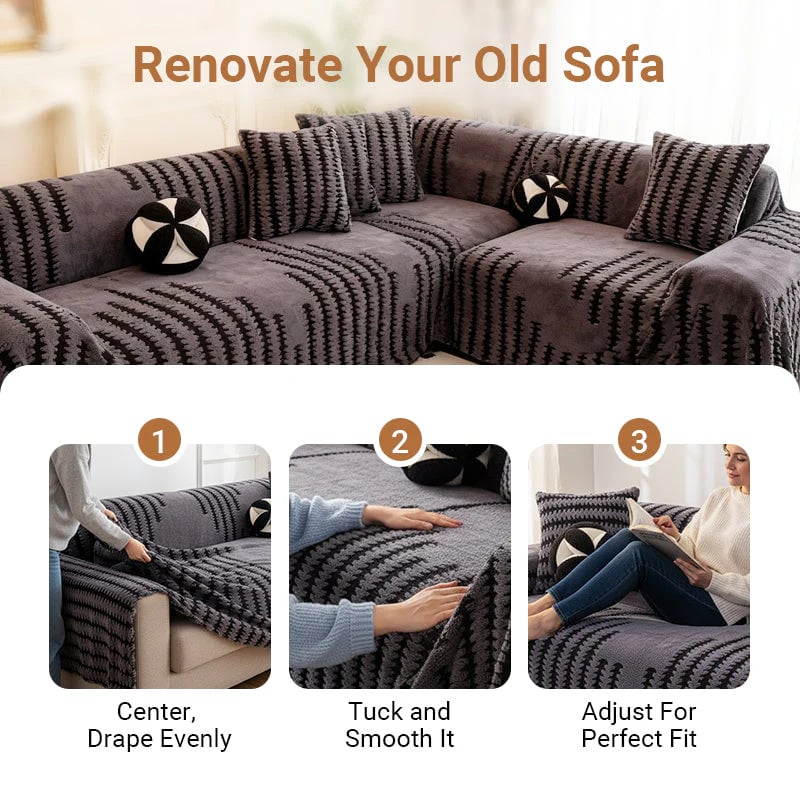 📢📢50% OFF !!⏰⏰Soft Plush Non-Slip Couch Cover