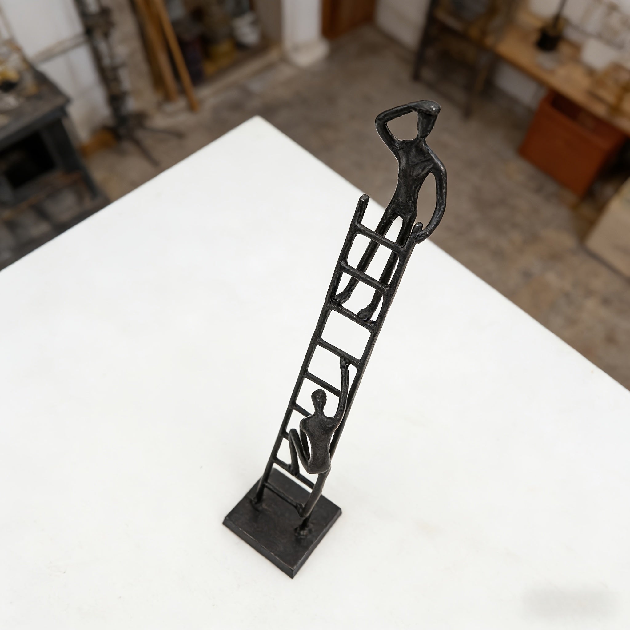 Abstract Climbing for Man Statue, Modern Minimalist Home Decor, Creative Art Sculpture for Living Room, Office, Showroom, Unique Decorative Ornament Gift