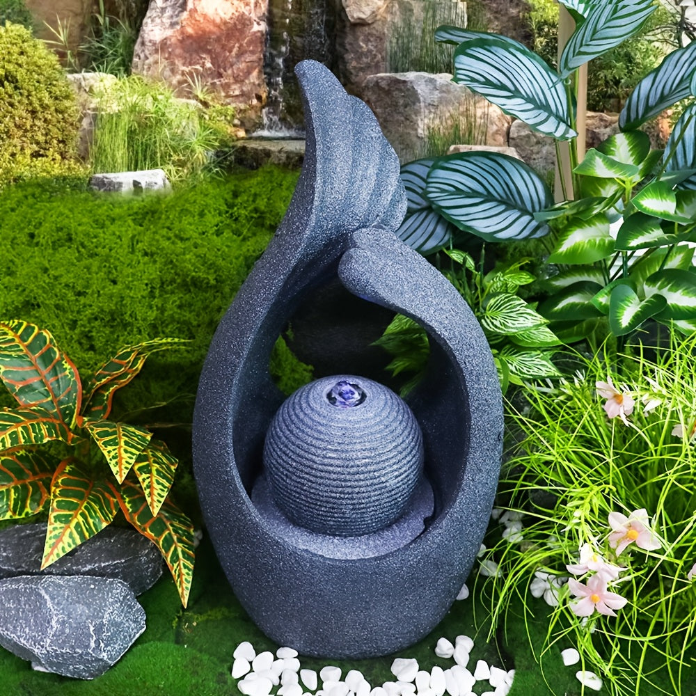 19-inch Tall Fountain Ornament, A Creative Gift Suitable for Halloween And Christmas, A Unique Zen Meditation Fountain Ornament