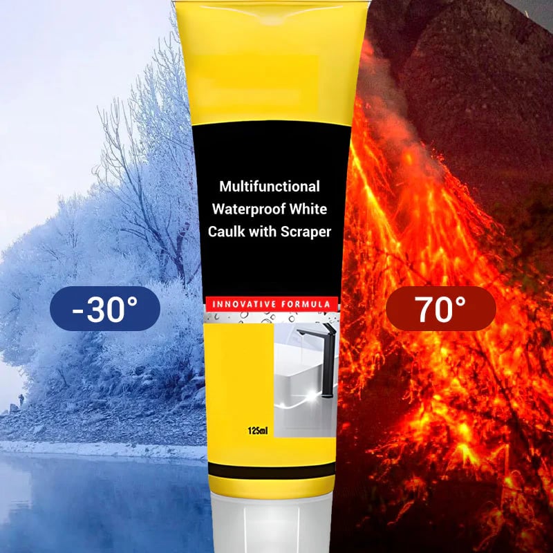 ✨Buy 2 Get 1 Free✨Multifunctional Waterproof White Caulk with Scraper