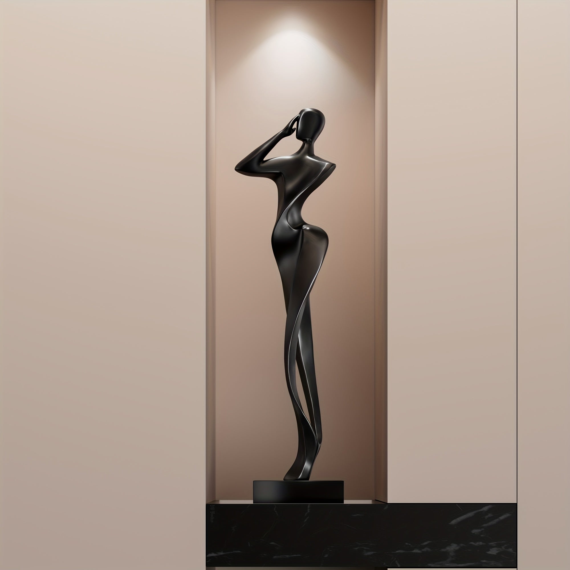 Resin Decorations Large Resin Decorations, Resin Ornaments for The Living Room, Garden Resin Ornaments, Yard Decorations, Minimalist Abstract Figure Sculptures Made from High-Quality Resin, Finely Crafted with a Sophisticated Artistic Feel