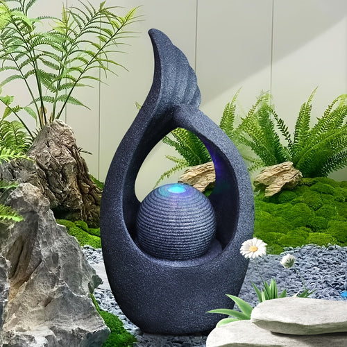 19-inch Tall Fountain Ornament, A Creative Gift Suitable for Halloween And Christmas, A Unique Zen Meditation Fountain Ornament