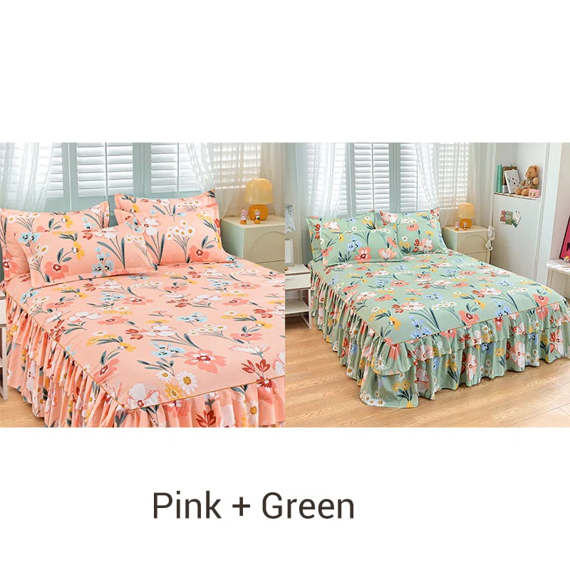 ⏳Limited-time 50% off⏰3-Piece Ruffled Bed Skirt Set🛏️
