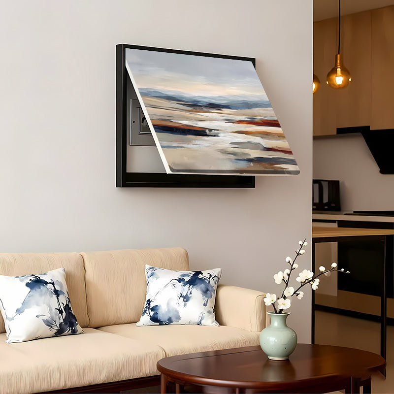 2pcs Electric Meter Box Stickers, Living Room Fashion Wall Decals, Self-Adhesive, 2D Flat Decoration, Cover Plate Creative Wall Sticker Cover, Instant Peel-and-Stick Electric Meter Box Wrap, Suitable for Home and Office Electric Meter Boxes