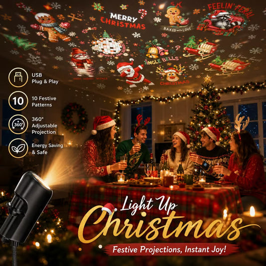 🎄Christmas Light Projector - Instant Holiday Magic For Your Home & Yard