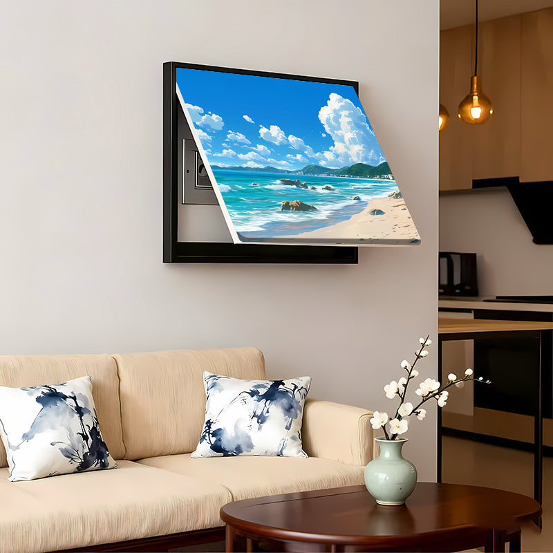 2pcs Beach Scene Wall Sticker Decoration, Self-Adhesive 2D Flat Decorative Cover for Meter Box, Creative Wall Sticker for Living Room, Instant Peel-and-Stick Meter Box Wrap, Suitable for Home and Office Meter Boxes, Easy to Apply and Remove Without