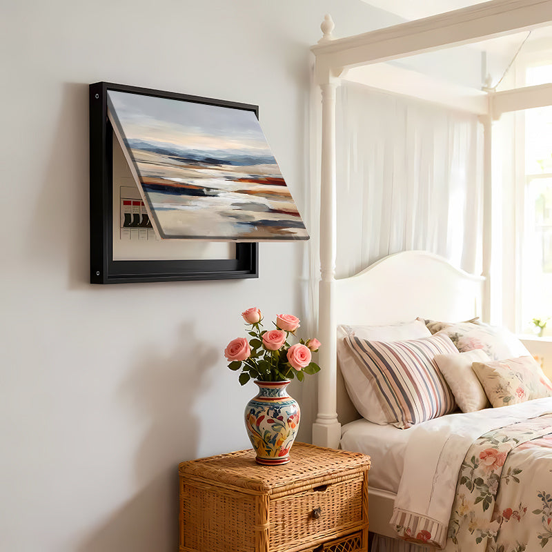 2pcs Electric Meter Box Stickers, Living Room Fashion Wall Decals, Self-Adhesive, 2D Flat Decoration, Cover Plate Creative Wall Sticker Cover, Instant Peel-and-Stick Electric Meter Box Wrap, Suitable for Home and Office Electric Meter Boxes