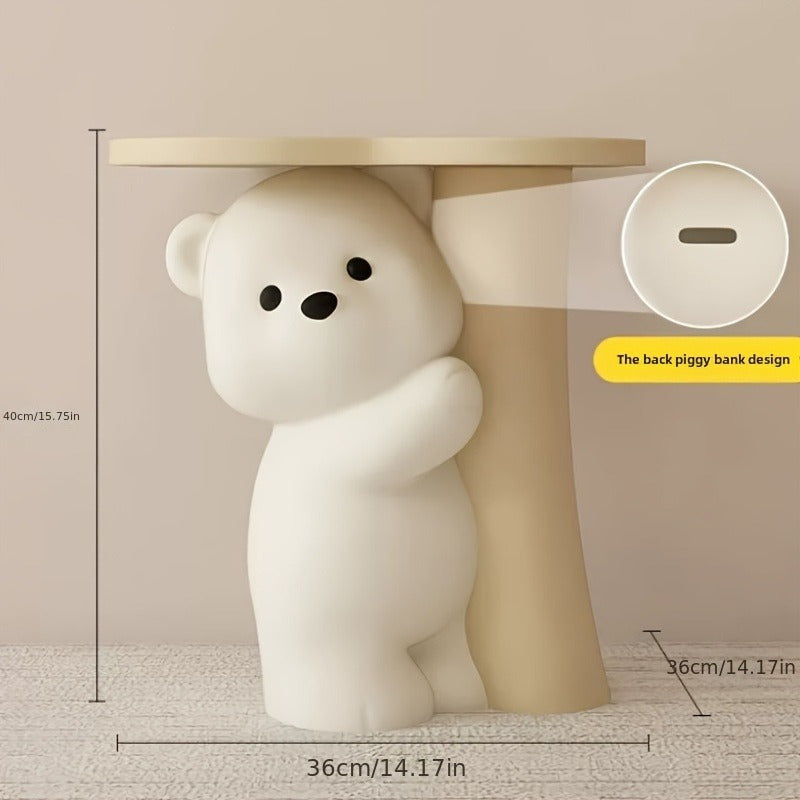 Bear Decoration A Large, Adorable Bear Decoration for The Living Room, Featuring a Sofa Side Table And a Bedside Table. This Resin Piece Does Not Need Electricity And Is Perfect for Any Type of Room