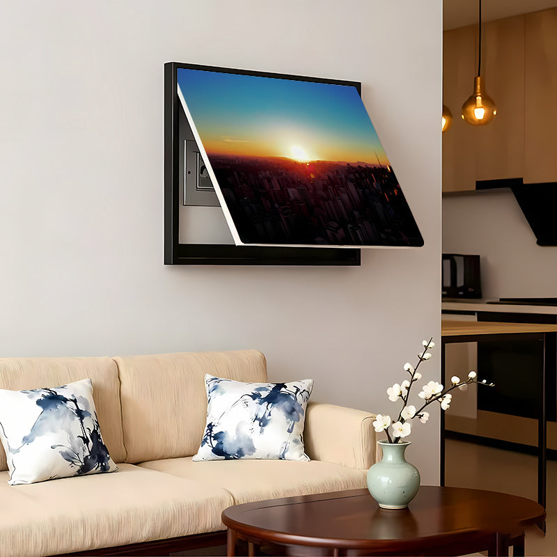 2pcs City Skyline Sunset Pattern, Self-Adhesive Electric Meter Box Sticker, Living Room Fashion Wall Decal, Self-Stick 2D Flat Decorative Cover Plate Creative Wall Sticker Cover, Instant Peel-and-Stick Electric Meter Box Wrap, Suitable for Home