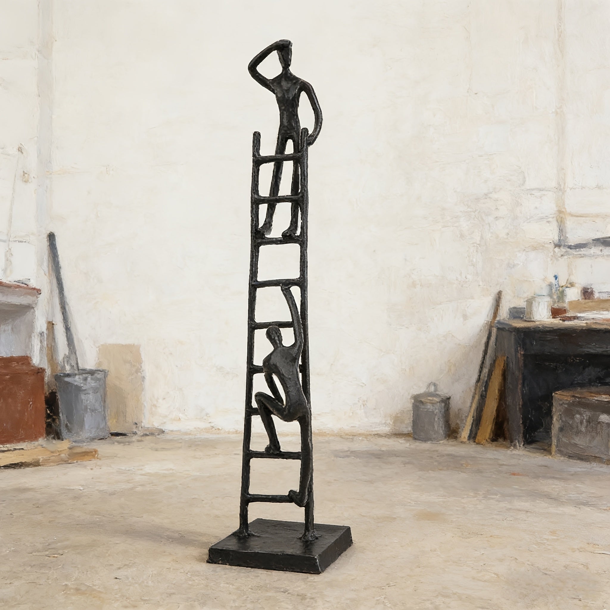 Abstract Climbing for Man Statue, Modern Minimalist Home Decor, Creative Art Sculpture for Living Room, Office, Showroom, Unique Decorative Ornament Gift