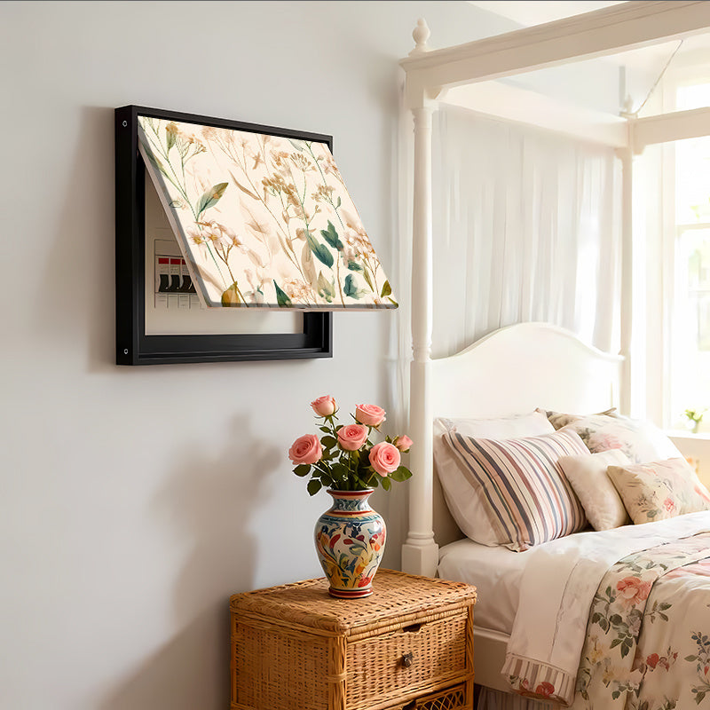 2pcs Floral Pattern Meter Box Stickers, Fashionable Living Room Wall Decals, Self-Adhesive 2D Flat Decorative Cover Plate, Instant Peel-and-Stick Meter Box Wrap, Suitable for Home and Office Meter Boxes, Easy to Apply and Remove Without Residue