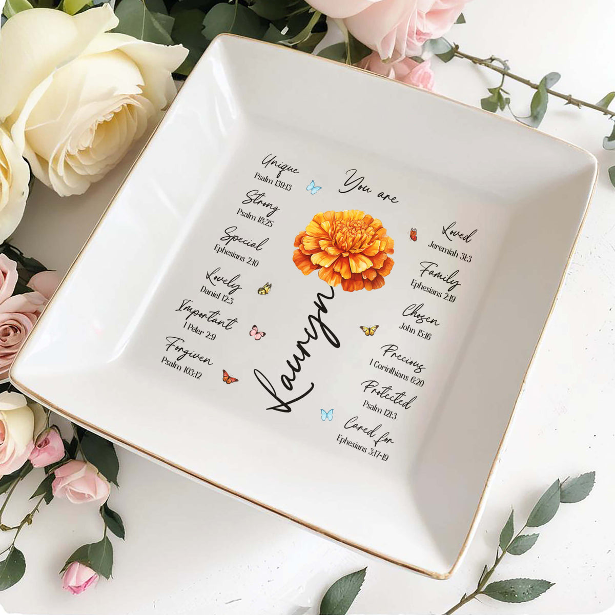You Are Unique Strong Special Custom Jewelry Dish - Personalized Custom Jewelry Dish - CPL003_SCRD