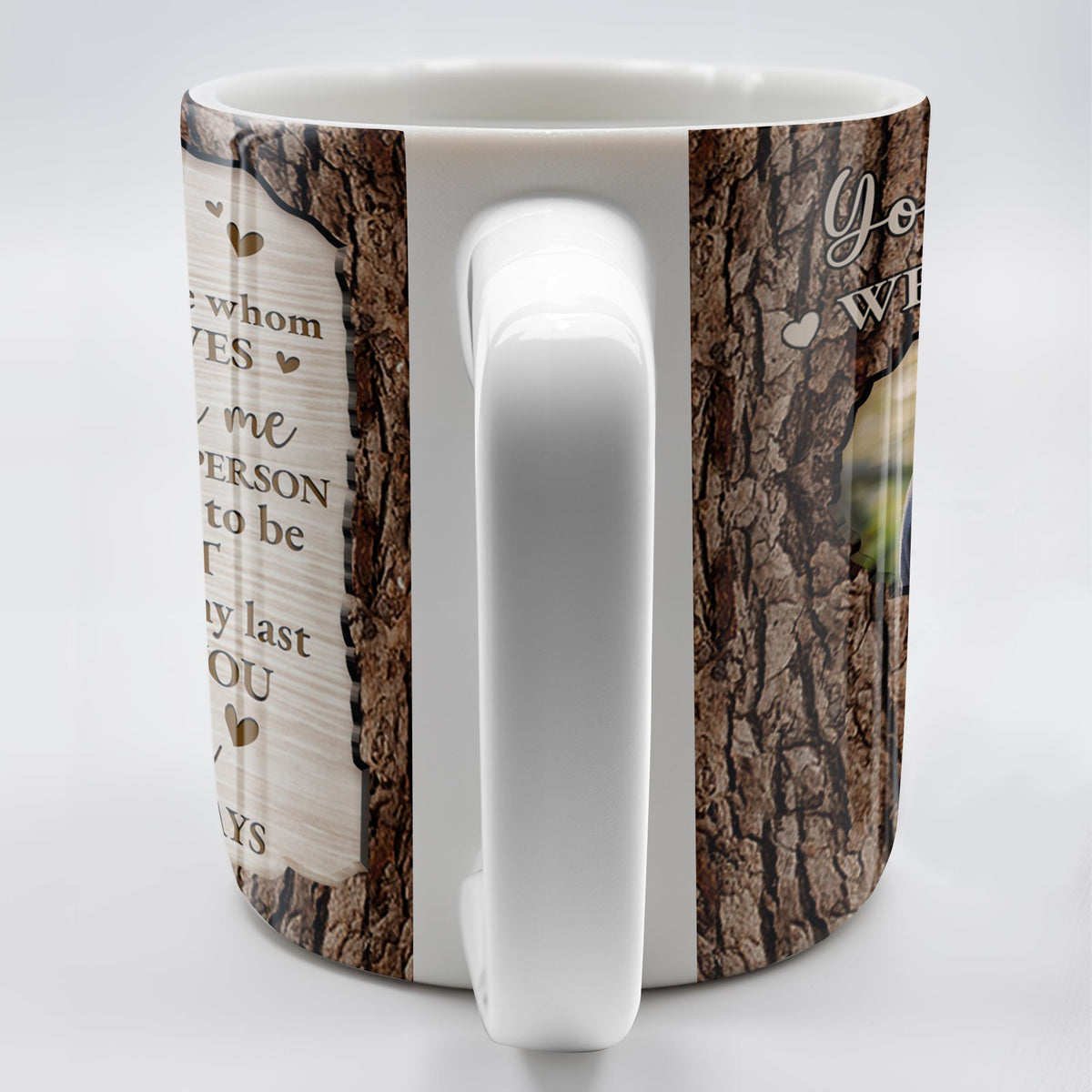 You & Me We Got This Tree Bark Heart Design - Personalized Custom Coffee Mug - CPL151_MG