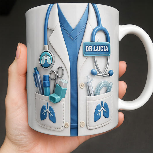 Celebrate Your Favorite Doctor With This Custom White Coat Design - Personalized Custom Coffee Mug - DOC067_MG