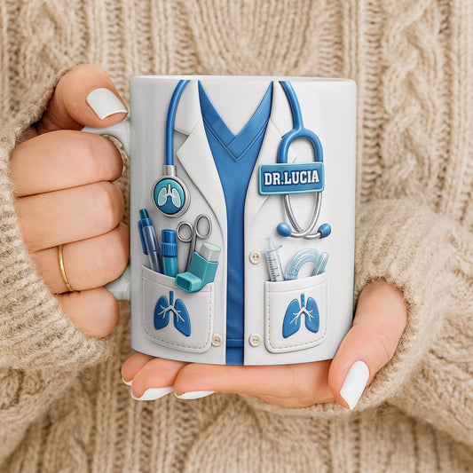 Celebrate Your Favorite Doctor With This Custom White Coat Design - Personalized Custom Coffee Mug - DOC067_MG