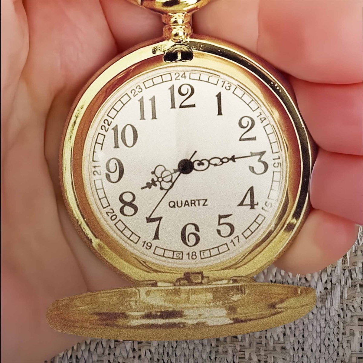 To My Brother, Forever My Hero Pocket Watch - Personalized Custom Pocket Watch - FAM048_GWATCH