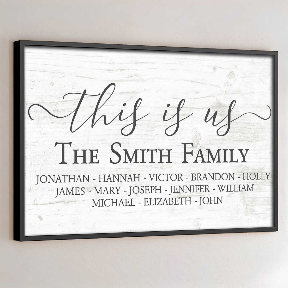 This Is Us, Elegant Family Name Display - Personalized Custom Horizontal Poster - FAM414_HPOS