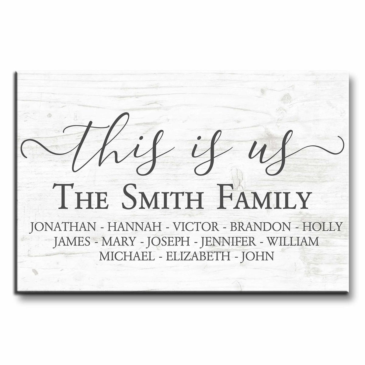 This Is Us, Elegant Family Name Display - Personalized Custom Horizontal Poster - FAM414_HPOS