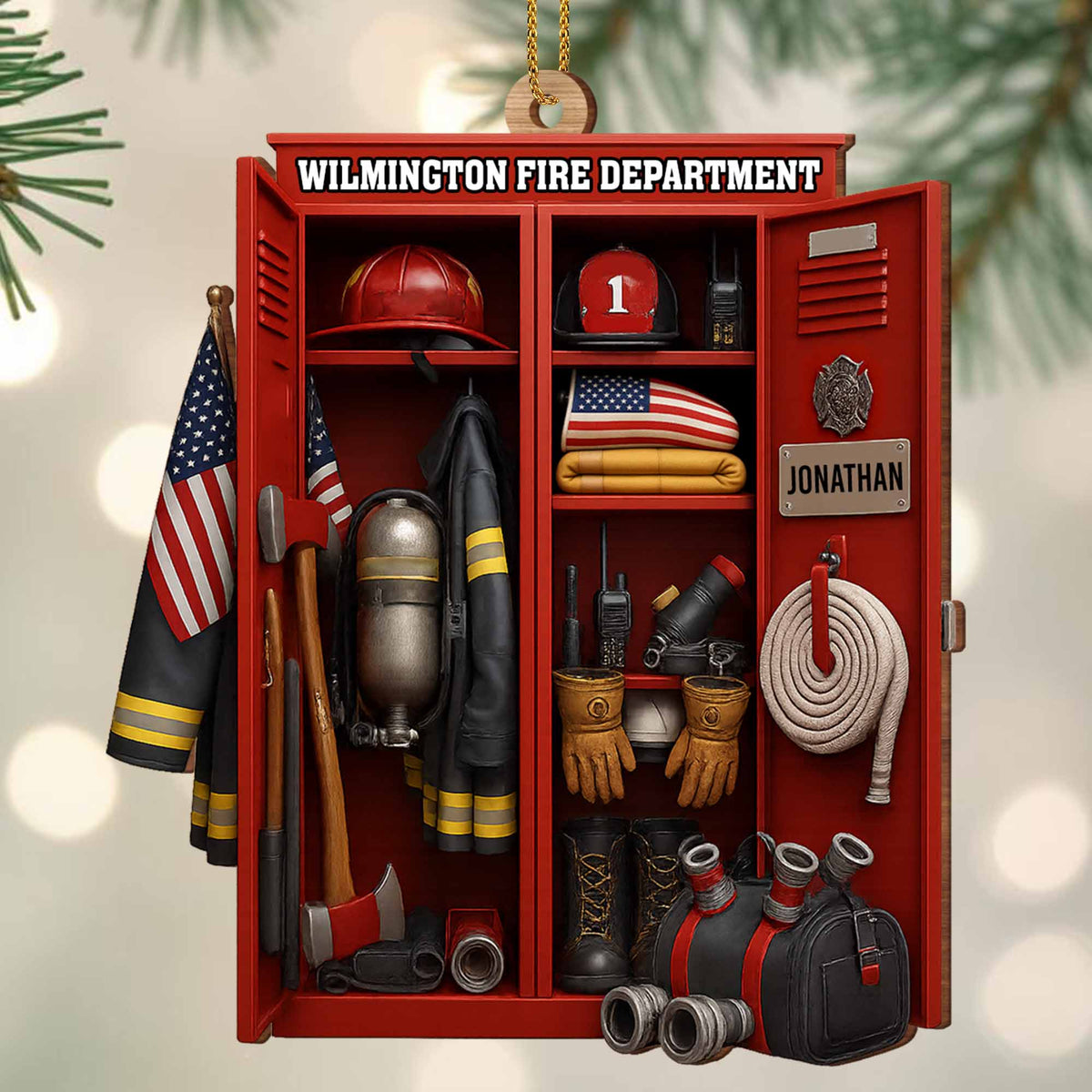 Custom Dedication For Dedicated Firefighter - Personalized Custom Wood Ornament, Custom Shaped - FIF016_WDO