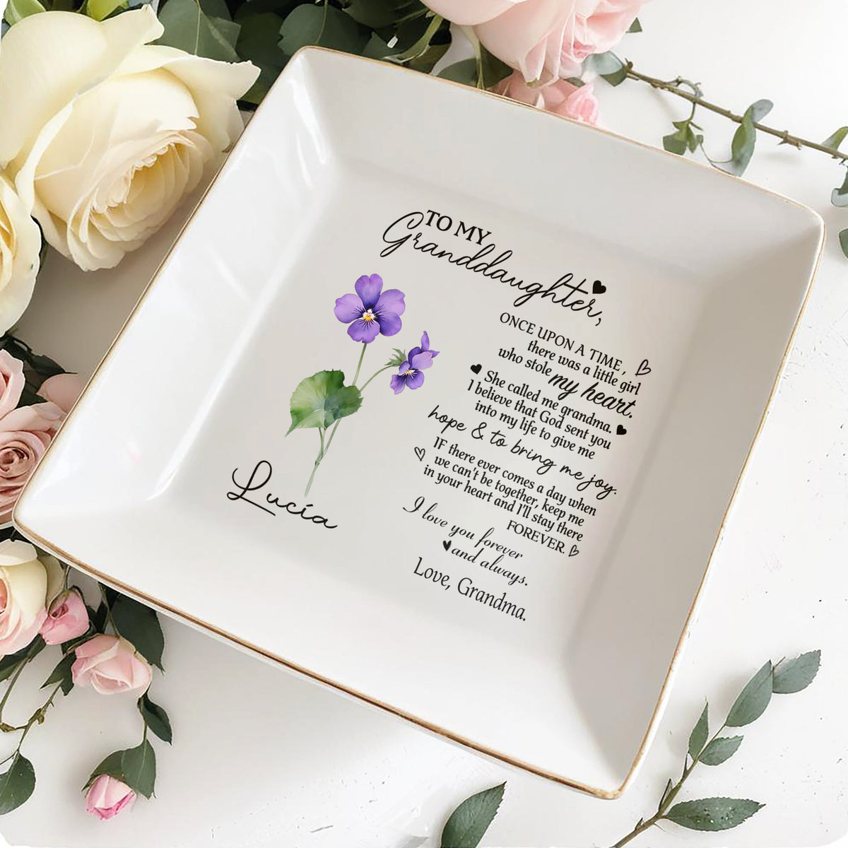 Once Upon A Time - Personalized Custom Jewelry Dish - FM028_SCRD