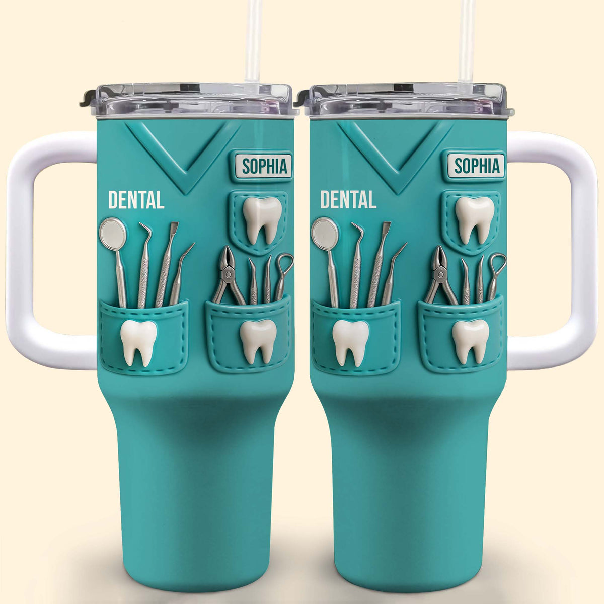 Celebrate Your Passion For Dentistry With Essential Tools - Personalized 40oz Tumbler With Straw - GRAD307_TBS