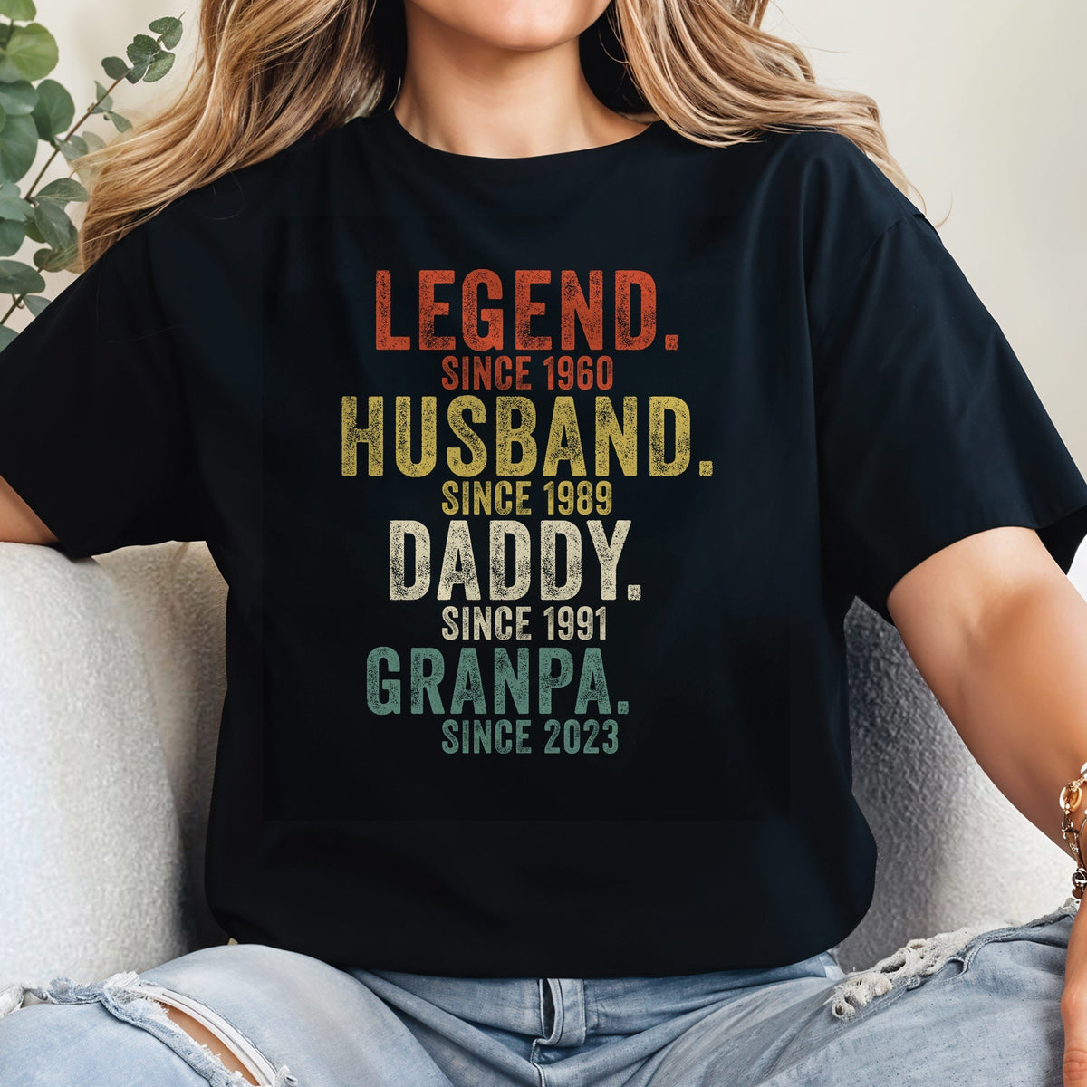 Legend, Husband, Daddy, Granpa Custom Unisex T-shirt - Personalized Custom Unisex T-shirt, Hoodie - GRP010_BBAS