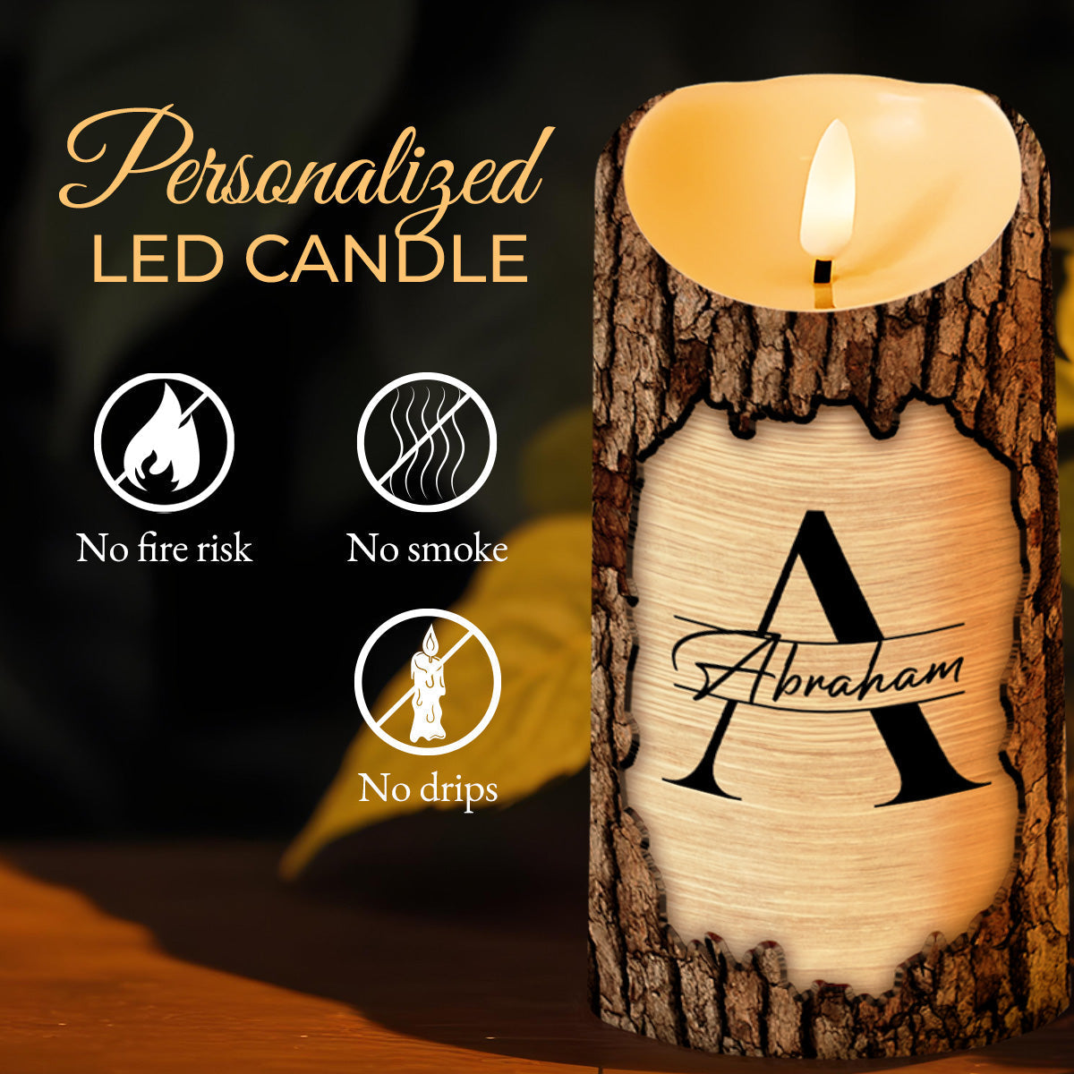 Strength Of Love Heartfelt Message - Personalized Custom LED Candle - GSN019_LECA